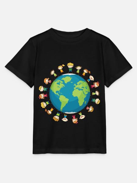 Many Kids Earth Planet Funny Gift - Stanley/Stella MINI CREATOR Kids’ T-Shirt - black