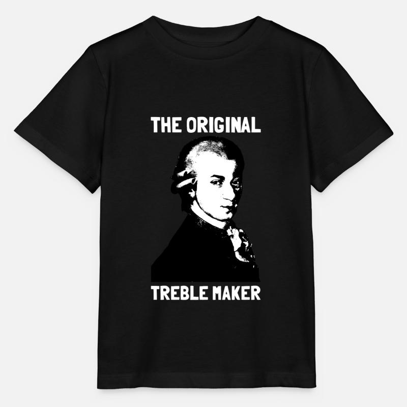Mozart image musique noir blanc cadeau - T-shirt bio MINI CREATOR Stanley/Stella Enfant - noir