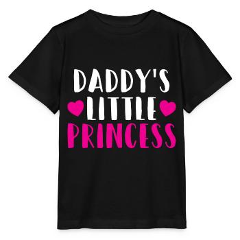 Papa petite princesse coeur fille cadeau - T-shirt bio MINI CREATOR Stanley/Stella Enfant - noir - Devant - Mikhail (115cm)