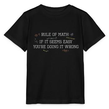 Math rules complex simple - Stanley/Stella MINI CREATOR Kids’ T-Shirt - black - Front - Mikhail (115cm)