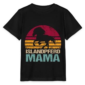 Islandpferd Tölt Isländer Mama - Stanley/Stella Kinder T-Shirt MINI CREATOR  - Schwarz - Vorne - Mikhail (115cm)