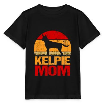 Australian Kelpie Hund Mama Oma Geschenk - Stanley/Stella Kinder T-Shirt MINI CREATOR  - Schwarz - Vorne - Mikhail (115cm)