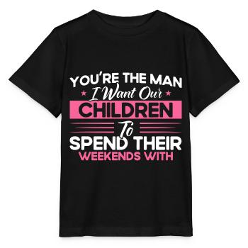 Scheidung Ex Partner Auflösung der Ehe Geschenk - Stanley/Stella Kinder T-Shirt MINI CREATOR  - Schwarz - Vorne - Mikhail (115cm)