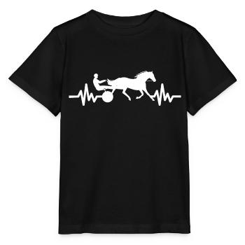 Herzschlag Pferd Hengst Stute Ross Polo - Stanley/Stella Kinder T-Shirt MINI CREATOR  - Schwarz - Vorne - Mikhail (115cm)