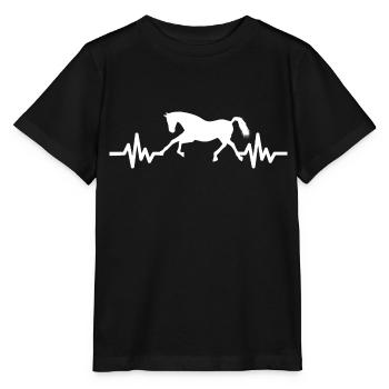 Heartbeat - Étalon Cheval Jument Ross Equestrian - T-shirt bio MINI CREATOR Stanley/Stella Enfant - noir - Devant - Mikhail (115cm)