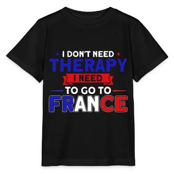 French Flag French Roots Gift - Stanley/Stella MINI CREATOR Kids’ T-Shirt - black - Front - Mikhail (115cm)