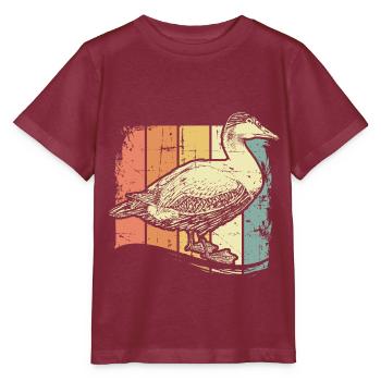 Farm with ducks - Stanley/Stella MINI CREATOR Kids’ T-Shirt - burgundy - Front - Kain (125cm)