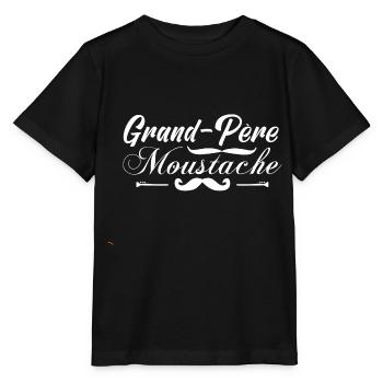 grand-père moustache, Idée cadeau d'élégance. - T-shirt bio MINI CREATOR Stanley/Stella Enfant - noir - Devant - Mikhail (115cm)