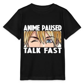 ANIME PAUSED TALK FAST - Stanley/Stella MINI CREATOR Kids’ T-Shirt - black - Front - Mikhail (115cm)