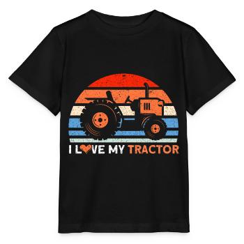 Traktor Landwirt Viehzüchter Geschenk - Stanley/Stella Kinder T-Shirt MINI CREATOR  - Schwarz - Vorne - Mikhail (115cm)