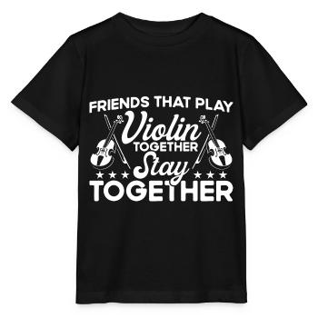 Violinist Violinist Violinist Gift - Stanley/Stella MINI CREATOR Kids’ T-Shirt - black - Front - Mikhail (115cm)