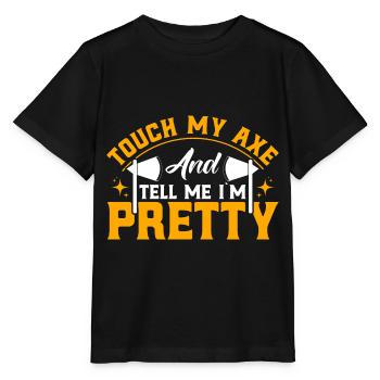 Wettbewerbe im Axtwerfen Axtwerfen Äxte werfen Ges - Stanley/Stella Kinder T-Shirt MINI CREATOR  - Schwarz - Vorne - Mikhail (115cm)