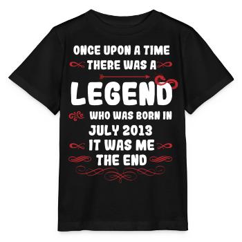 Il était une fois une légende. Juillet 2013 Anniversaire - T-shirt bio MINI CREATOR Stanley/Stella Enfant - noir - Devant - Mikhail (115cm)