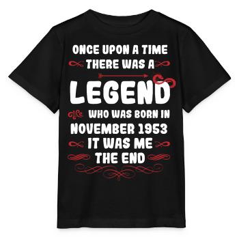 Il était une fois une légende. Novembre 1953 Naissance - T-shirt bio MINI CREATOR Stanley/Stella Enfant - noir - Devant - Mikhail (115cm)
