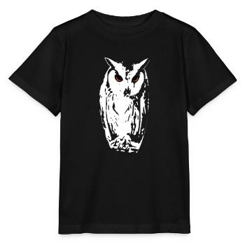 Eule Kauz Nacht Mondschein - Stanley/Stella Kinder T-Shirt MINI CREATOR  - Schwarz - Vorne - Mikhail (115cm)