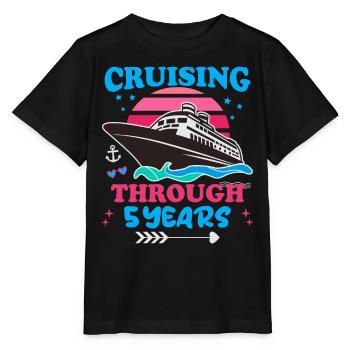 Kreuzfahrt durch den 5. Hochzeitstag - Stanley/Stella Kinder T-Shirt MINI CREATOR  - Schwarz - Vorne - Mikhail (115cm)