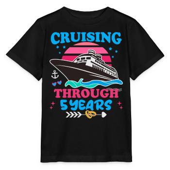 Kreuzfahrt durch den 5. Hochzeitstag - Stanley/Stella Kinder T-Shirt MINI CREATOR  - Schwarz - Vorne - Mikhail (115cm)