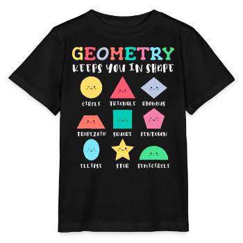 Geometrische Formen mit positiven Sprüchen - Stanley/Stella Kinder T-Shirt MINI CREATOR  - Schwarz - Vorne - Mikhail (115cm)