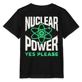 Kernkraft Ja Bitte - Für Saubere Energie - Stanley/Stella Kinder T-Shirt MINI CREATOR  - Schwarz - Vorne - Mikhail (115cm)