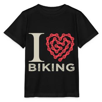 I love biking j aime le vélo - T-shirt bio MINI CREATOR Stanley/Stella Enfant - noir - Devant - Mikhail (115cm)