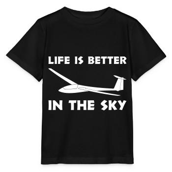 Sky Glider Life Glider Gliding - T-shirt bio MINI CREATOR Stanley/Stella Enfant - noir - Devant - Mikhail (115cm)