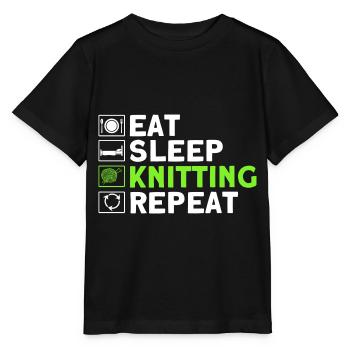 Stricken Stricken Stricken Liebhaber Geschenk - Stanley/Stella Kinder T-Shirt MINI CREATOR  - Schwarz - Vorne - Mikhail (115cm)