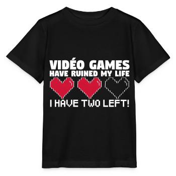Les Jeux-Vidéos ont ruiné ma vie. - T-shirt bio MINI CREATOR Stanley/Stella Enfant - noir - Devant - Mikhail (115cm)