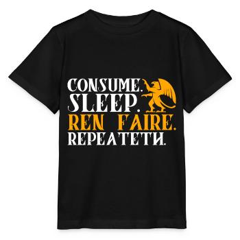 Marché médiéval médiéval Festival folklorique Geschen - T-shirt bio MINI CREATOR Stanley/Stella Enfant - noir - Devant - Mikhail (115cm)