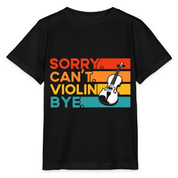 Orchestra Violinist Gift - Stanley/Stella MINI CREATOR Kids’ T-Shirt - black - Front - Mikhail (115cm)