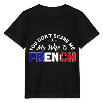 French Flag French Roots Gift - Stanley/Stella MINI CREATOR Kids’ T-Shirt - black - Front - Mikhail (115cm)