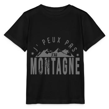 J'peux pas j'ai montagne sport ski rando - T-shirt bio MINI CREATOR Stanley/Stella Enfant - noir - Devant - Mikhail (115cm)