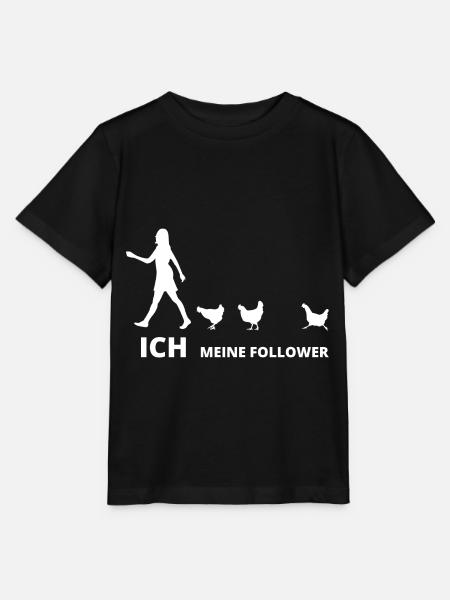 Ich meine Follower Hühner Hühnchen Henne Hahn - Stanley/Stella Kinder T-Shirt MINI CREATOR - Schwarz