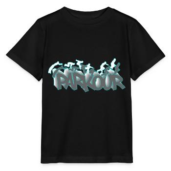 Parkour Hindernislauf Freerunning - Stanley/Stella Kinder T-Shirt MINI CREATOR  - Schwarz - Vorne - Mikhail (115cm)