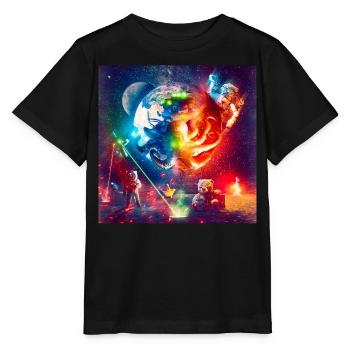 Astro doudou - Stanley/Stella Kinder T-Shirt MINI CREATOR  - Schwarz - Vorne - Mikhail (115cm)