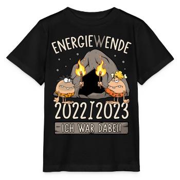 Energiewende 2022/2023 Ich war dabei Stromausfall - Stanley/Stella Kinder T-Shirt MINI CREATOR  - Schwarz - Vorne - Mikhail (115cm)