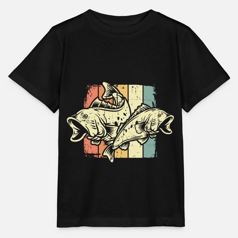 Pescatori vintage - Maglietta per bambini MINI CREATOR di Stanley/Stella - nero