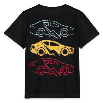 E-car electric car - Stanley/Stella MINI CREATOR Kids’ T-Shirt - black - Front - Mikhail (115cm)