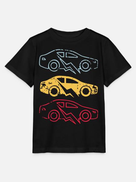 E-Auto Elektroauto - Stanley/Stella Kinder T-Shirt MINI CREATOR  - Schwarz