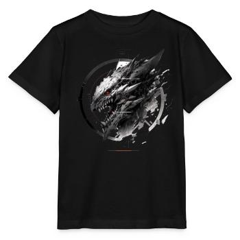 Mecha Tier Tiger Wolf Fuchs Drache Cyborg - Stanley/Stella Kinder T-Shirt MINI CREATOR  - Schwarz - Vorne - Mikhail (115cm)