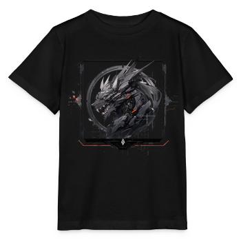 Mecha Tier Tiger Wolf Fuchs Drache Cyborg - Stanley/Stella Kinder T-Shirt MINI CREATOR  - Schwarz - Vorne - Mikhail (115cm)