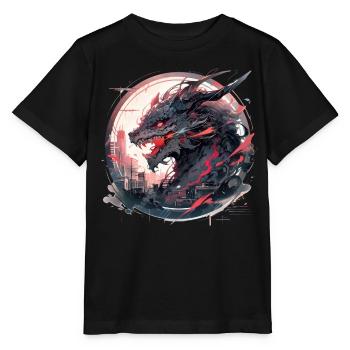 Mecha Tier Tiger Wolf Fuchs Drache Cyborg - Stanley/Stella Kinder T-Shirt MINI CREATOR  - Schwarz - Vorne - Mikhail (115cm)