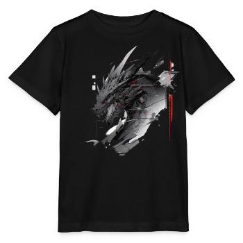 Mecha Tier Tiger Wolf Fuchs Drache Cyborg - Stanley/Stella Kinder T-Shirt MINI CREATOR  - Schwarz - Vorne - Mikhail (115cm)