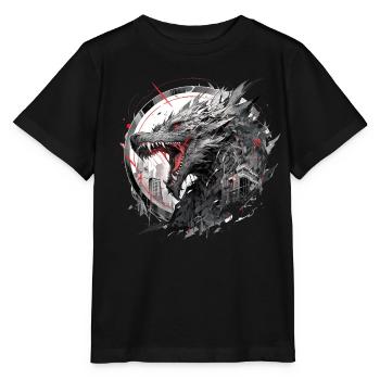 Mecha Tier Tiger Wolf Fuchs Drache Cyborg - Stanley/Stella Kinder T-Shirt MINI CREATOR  - Schwarz - Vorne - Mikhail (115cm)