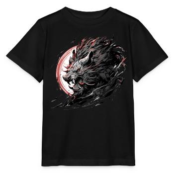 Mecha Tier Tiger Wolf Fuchs Pferd Cyborg - Stanley/Stella Kinder T-Shirt MINI CREATOR  - Schwarz - Vorne - Mikhail (115cm)