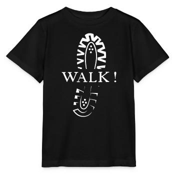 running shoe icon shoe print nature runner icon - Stanley/Stella MINI CREATOR Kids’ T-Shirt - black - Front - Mikhail (115cm)