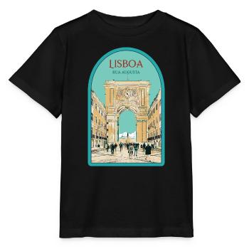 Illustration Arch Augusta Street, Lisbon - Stanley/Stella MINI CREATOR Kids’ T-Shirt - black - Front - Mikhail (115cm)