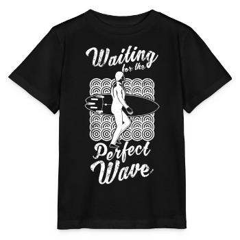 En attendant une vague parfaite - T-shirt bio MINI CREATOR Stanley/Stella Enfant - noir - Devant - Mikhail (115cm)