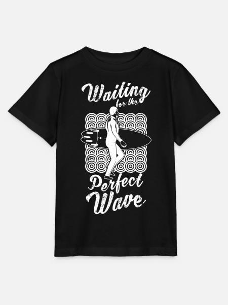 Waiting For A Perfect Wave - Stanley/Stella Kinder T-Shirt MINI CREATOR - Schwarz