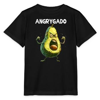 Avocado Angrygado Vegan Essen Vegitarier Bio - Stanley/Stella Kinder T-Shirt MINI CREATOR  - Schwarz - Vorne - Mikhail (115cm)