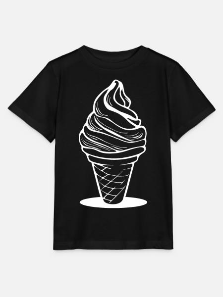 Eistüte Skizze - Stanley/Stella Kinder T-Shirt MINI CREATOR - Schwarz